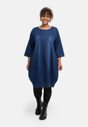 'Denira' robe jean – forme ballon, longueur genoux
