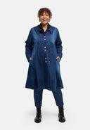 'Denira' manteau – denim, coupe trapèze, longueur genoux