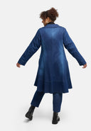 'Denira' manteau – denim, coupe trapèze, longueur genoux