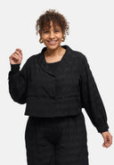 Veste-chemise « Norina » – mélange viscose, courte