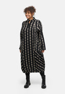 'Karena' Jurk - katoen-stretch, strepenlook