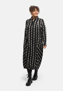 'Karena' Jurk - katoen-stretch, strepenlook