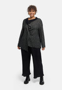 'Perlina' tuniek – materiaalmix, gedrapeerd