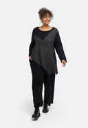 Tuniek 'Perlina' – materiaalmix, zoom met punten