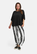 Léine éadrom le muinchillí sciathán leathair 'Sovana'