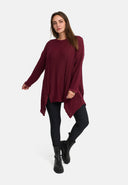 'Cotona' Gebreid Shirt Asymmetrische A-lijn – casual & gezellig