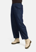 Wijde broek in denim blauw 'Bella'
