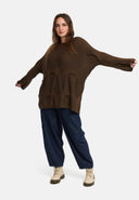 Wijde broek in denim blauw 'Bella'