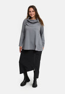 Camisa 'Juline' – Denim con elástico en línea A fluida