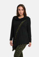 'Seriva' tunika – A-linja, jossa on kauluri ja vinopaneeli