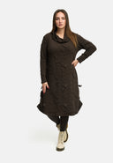 'Brunel' mekko – Cowl-Neck, sivurypytys & midipituus