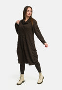 'Brunel' mekko – Cowl-Neck, sivurypytys & midipituus