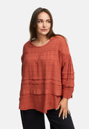 Túnica solta com corte em camadas 'Ferina'