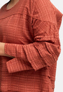 Túnica solta com corte em camadas 'Ferina'