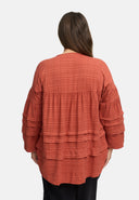 Túnica solta com corte em camadas 'Ferina'