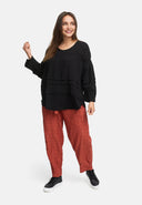 Túnica solta com corte em camadas 'Ferina'