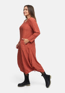 Vestido en línea A con fruncido 'Ferina'