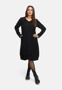 Elegante vestido, línea A, con patrón estructurado 'Noira'