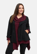 Μπουφάν ασύμμετρο με φερμουάρ 'Floréa'