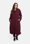 Overgangsfrakke i struktureret viskose-stretch 'Floréa'