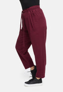 Pantaloni con cintura in misto canapa-cotone 'Elure'