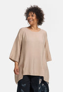 'Alessia' tunique – viscose de bambou, coupe trapèze, ourlet à pointes