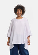 'Alessia' tunique – viscose de bambou, coupe trapèze, ourlet à pointes