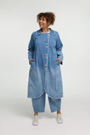 Płaszcz 'Sky' – Wysokiej jakości dżins, cieniowane barwienie i rozciągliwość