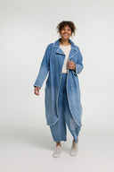 Płaszcz 'Sky' – Wysokiej jakości dżins, cieniowane barwienie i rozciągliwość