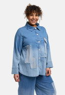 'Sky' Bluse – Premium-Denim, Lappe & Stræk