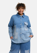 Bluzka 'Sky' – Premiumowy Dżins, Łaty i Rozciągliwość