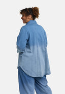 'Sky' Bluse – Premium-Denim, Lappe & Stræk