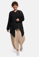 'Cotture' Gebreid Shirt Lang – A-lijn in luchtige Ajour-structuur