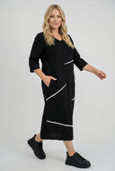 Vestido midi 'Saria' – limpio, cómodo y natural